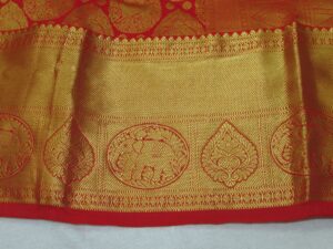 Old Rose Tissue Kanjivaram Silk Saree With Floral Checks Pattern |  Singhania's